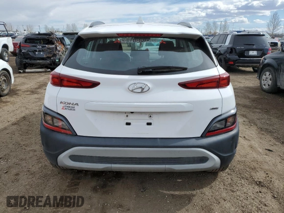 2022 Hyundai Kona SE with VIN KM8K2CAB2NU863916, listed as a Copart auction lot 52426295 with 33,708 mi miles and Salvage Title. Bid and sale history available at carsss.com. Image 6.
