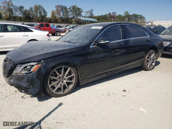 2019 Mercedes-Benz S-Class S 560 with VIN WDDUG8DB0KA444036, listed as a Copart auction lot 75420234 with 87,704 mi miles and Salvage Title. Bid and sale history available at carsss.com. Image 1.
