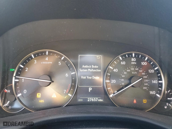 2016 Lexus GS 350 with VIN JTHCZ1BL5GA001163, listed as a Copart auction lot 46353985 with 27,657 mi miles and Salvage Title. Bid and sale history available at carsss.com. Image 9.