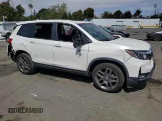 2022 Honda Passport EX-L with VIN 5FNYF7H57NB005568, listed as a Copart auction lot 54406795 with 25,681 mi miles and Salvage title. Bid and sale history available at DreamBid. Image 4.