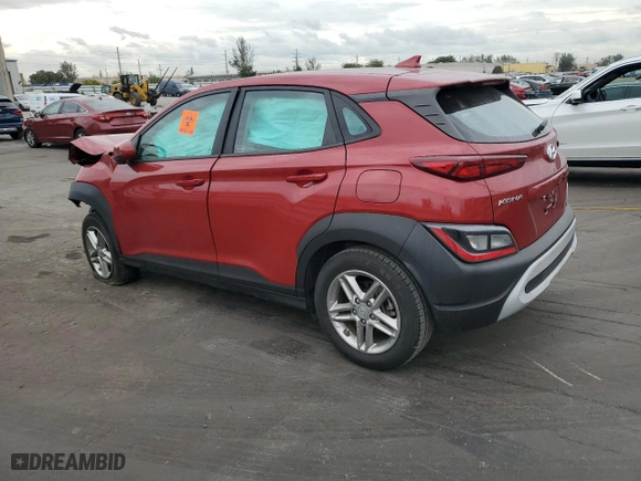 2022 Hyundai Kona SE with VIN KM8K22ABXNU772788, listed as a Copart auction lot 88428255 with 17,055 mi miles and Non Repairable. Bid and sale history available at carsss.com. Image 2.