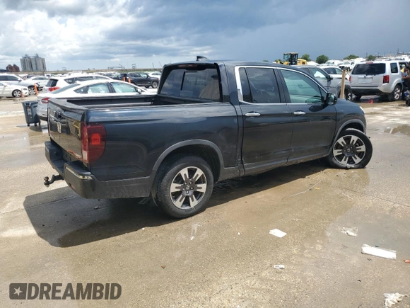 2018 Honda Ridgeline RTL-E with VIN 5FPYK3F78JB017738, listed as a Copart auction lot 62852835 with 95,778 mi miles and Salvage title. Bid and sale history available at DreamBid. Image 3.