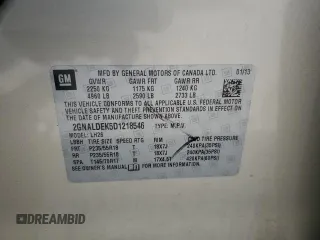 2013 Chevrolet Equinox LT with VIN 2GNALDEK5D1218546, listed as a Copart auction lot 52764895 with 93,277 mi miles and Salvage Title. Bid and sale history available at DreamBid. Image 13.