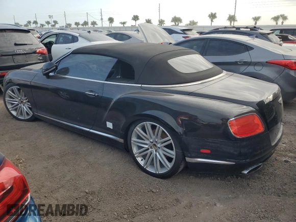 2014 Bentley Continental GT with VIN SCBGC3ZA9EC089787, listed as a Copart auction lot 74439864 with Not Provided miles and Salvage Title. Bid and sale history available at DreamBid. Image 2.