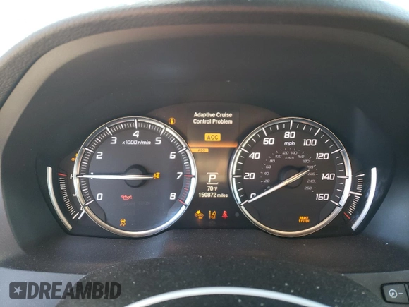2017 Acura MDX w/Advance Pkg with VIN 5FRYD4H80HB030801, listed as a Copart auction lot 48366565 with 150,872 mi miles and Salvage Title. Bid and sale history available at carsss.com. Image 9.