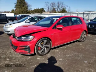 2018 Volkswagen Golf GTI S with VIN 3VW547AU1JM263811, listed as a Copart auction lot 45288505 with 34,058 mi miles and Salvage Title. Bid and sale history available at carsss.com. Image 1.