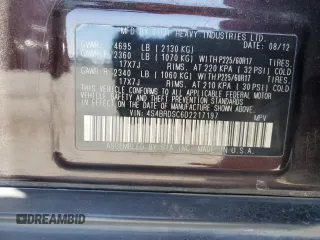 2013 Subaru Outback Limited with VIN 4S4BRDSC6D2217197, listed as a Copart auction lot 54395695 with 206,776 mi miles and Salvage title. Bid and sale history available at DreamBid. Image 14.