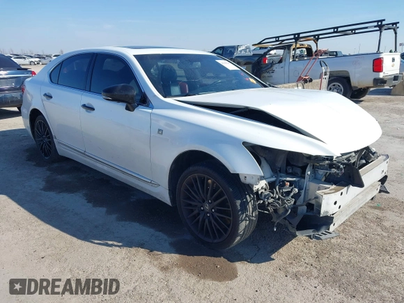 2015 Lexus LS with VIN JTHBL5EF5F5135527, listed as a IAAI auction lot 41361235 with 196,487 mi miles. Bid and sale history available at carsss.com. Image 1.