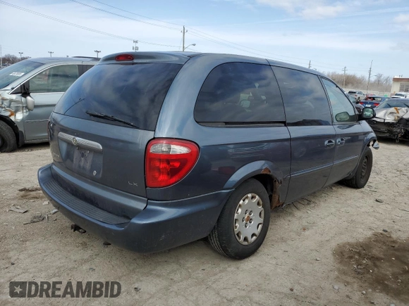 2002 Chrysler Town & Country LX with VIN 2C4GP44302R603545, listed as a Copart auction lot 49573145 with 198,798 mi miles and Salvage Title. Bid and sale history available at carsss.com. Image 3.