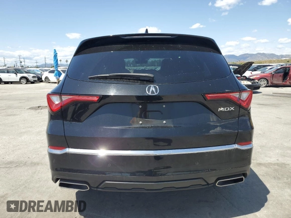 2023 Acura MDX Technology with VIN 5J8YD9H45PL002520, listed as a Copart auction lot 51916355 with 28,040 mi miles and Salvage title. Bid and sale history available at DreamBid. Image 6.
