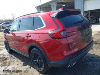 2025 Honda CR-V Hybrid Sport-L with VIN 7FARS6H81SE018403, listed as a IAAI auction lot 40871756 with 4,124 mi miles. Bid and sale history available at carsss.com. Image 3.