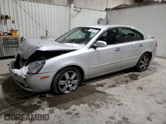 2007 Kia Optima EX with VIN KNAGE124275127221, listed as a Copart auction lot 46538705 with 229,606 mi miles and Salvage Title. Bid and sale history available at carsss.com. Image 1.