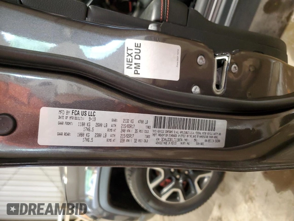 2020 Jeep Compass Trailhawk z VIN 3C4NJDDB1LT119074, wystawiony jako Copart lot #60255815 z przebiegiem 73 906 mil mil oraz Szkoda całkowita • Salvage title. Historia ofert i sprzedaży dostępna na DreamBid. Obrazek 13.