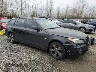 2006 BMW 5 Series 530xi with VIN WBANN73556B799078, listed as a Copart auction lot 42966615 with 252,589 mi miles and Salvage Title. Bid and sale history available at carsss.com. Image 4.