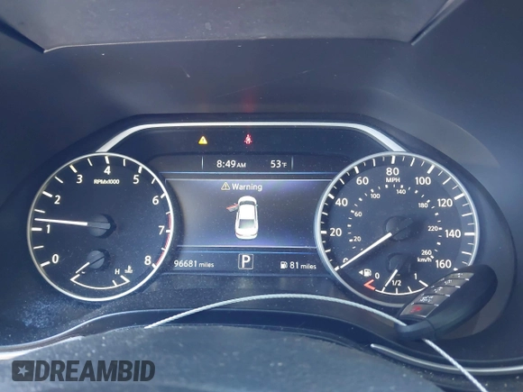 2016 Nissan Maxima SV with VIN 1N4AA6APXGC402994, listed as a IAAI auction lot 41741709 with 96,681 mi miles and . Bid and sale history available at DreamBid. Image 7.