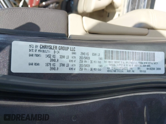 2015 Jeep Grand Cherokee Overland with VIN 1C4RJECT2FC648292, listed as a IAAI auction lot 41806402 with 116,766 mi miles. Bid and sale history available at carsss.com. Image 9.
