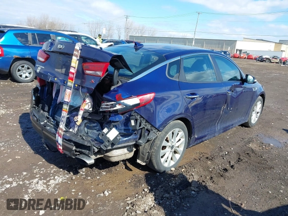 2018 Kia Optima LX with VIN 5XXGT4L34JG186189, listed as a IAAI auction lot 41845909 with 99,382 mi miles and . Bid and sale history available at carsss.com. Image 4.