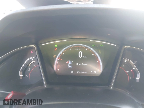 2019 Honda Civic Sport with VIN 2HGFC2F81KH538037, listed as a IAAI auction lot 41377964 with 72,560 mi miles and . Bid and sale history available at DreamBid. Image 7.