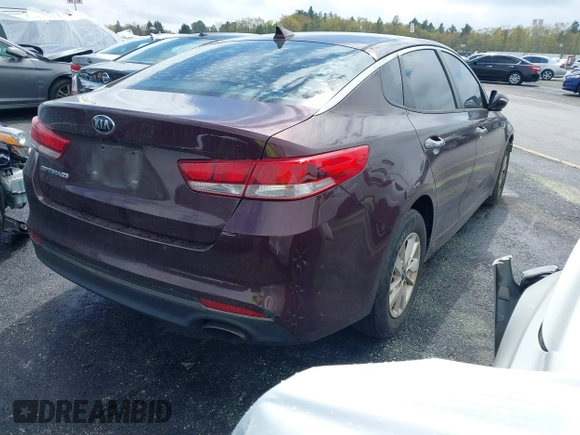 2018 Kia Optima LX with VIN 5XXGT4L34JG187455, listed as a IAAI auction lot 41848130 with 137,250 mi miles and . Bid and sale history available at DreamBid. Image 4.
