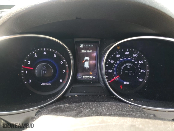 2014 Hyundai Santa Fe Limited with VIN KM8SR4HF9EU040376, listed as a Copart auction lot 51754955 with 202,572 mi miles and Clean Title. Bid and sale history available at carsss.com. Image 9.