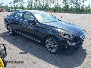 2015 Hyundai Genesis 3.8L with VIN KMHGN4JE5FU063075, listed as a IAAI auction lot 42043518 with 135,079 mi miles. Bid and sale history available at carsss.com. Image 1.
