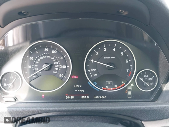 2017 BMW 3 Series 330i with VIN WBA8B9G37HNU55487, listed as a IAAI auction lot 41990068 with 50,418 mi miles. Bid and sale history available at carsss.com. Image 7.