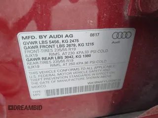 2018 Audi Q5 Premium Plus with VIN WA1BNAFY1J2036129, listed as a IAAI auction lot 42637234 with 75,016 mi miles and . Bid and sale history available at DreamBid. Image 9.