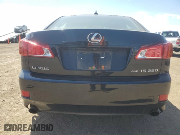 2010 Lexus IS 250 with VIN JTHCF5C26A2034695, listed as a Copart auction lot 56762115 with 134,866 mi miles and Salvage title. Bid and sale history available at DreamBid. Image 6.