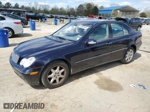 2003 Mercedes-Benz C 240 with VIN WDBRF61JX3A513527, listed as a Copart auction lot 49860405 with 95,524 mi miles and Salvage title. Bid and sale history available at DreamBid. Image 1.