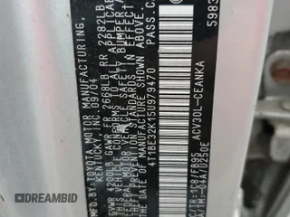 2005 Toyota Camry STD z VIN 4T1BE32K15U979470, wystawiony jako Copart lot #53519575 z przebiegiem 120 213 mil mil oraz Szkoda całkowita • Salvage title. Historia ofert i sprzedaży dostępna na DreamBid. Obrazek 12.