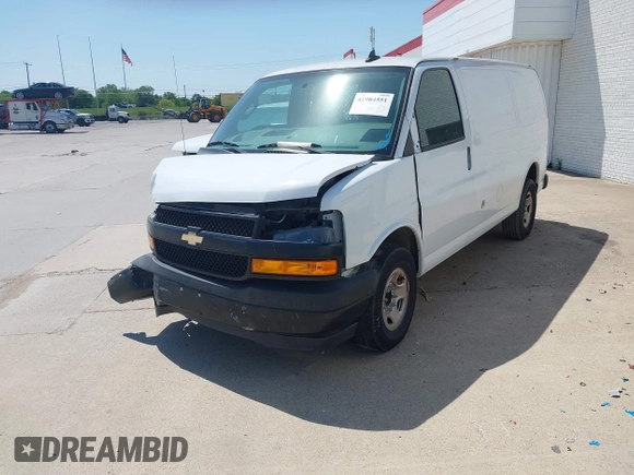 2019 Chevrolet Express Cargo Van with VIN 1GCWGAFP0K1163129, listed as a IAAI auction lot 41984551 with 50,069 mi miles. Bid and sale history available at carsss.com. Image 20.