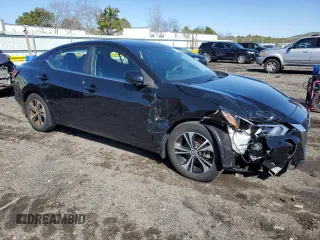 2021 Nissan Sentra SV with VIN 3N1AB8CV5MY225873, listed as a Copart auction lot 52103995 with 25,362 mi miles and Salvage Title. Bid and sale history available at DreamBid. Image 4.