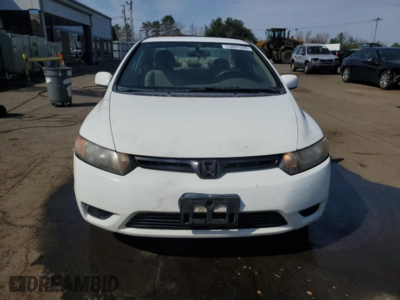 2007 Honda Civic Cpe LX with VIN 2HGFG12687H542662, listed as a Copart auction lot 53691345 with 164,986 mi miles and Salvage Title. Bid and sale history available at carsss.com. Image 5.