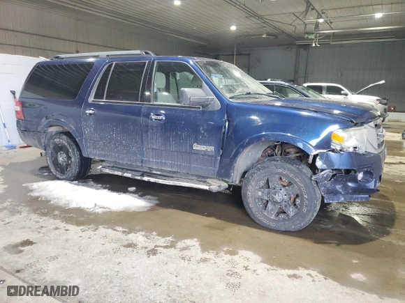2008 Ford Expedition EL SSV with VIN 1FMFK16588LA27336, listed as a Copart auction lot 43534715 with 131,681 mi miles and Salvage Title. Bid and sale history available at carsss.com. Image 4.