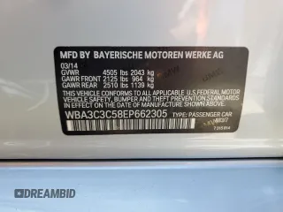 2014 BMW 3 Series 320i xDrive с VIN WBA3C3C58EP662305, выставлен на аукционе Copart как лот 62811895 с пробегом 43 793 миль миль и Списание • Salvage title. История ставок и продаж доступна на DreamBid. Изображение 13.