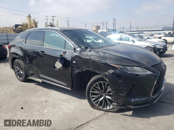 2021 Lexus RX with VIN 2T2YGMDA3MC059852, listed as a Copart auction lot 59737534 with 42,631 mi miles and Salvage Title. Bid and sale history available at carsss.com. Image 4.