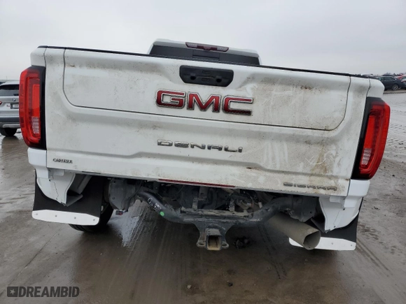2020 GMC Sierra 3500HD Denali with VIN 1GT49WEY8LF260995, listed as a Copart auction lot 43820675 with 100,106 mi miles and Salvage Title. Bid and sale history available at carsss.com. Image 6.