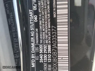 2018 Mercedes-Benz S-Class S 560 with VIN WDDXJ8GB7JA035377, listed as a Copart auction lot 49506415 with 55,535 mi miles and Salvage Title. Bid and sale history available at carsss.com. Image 13.