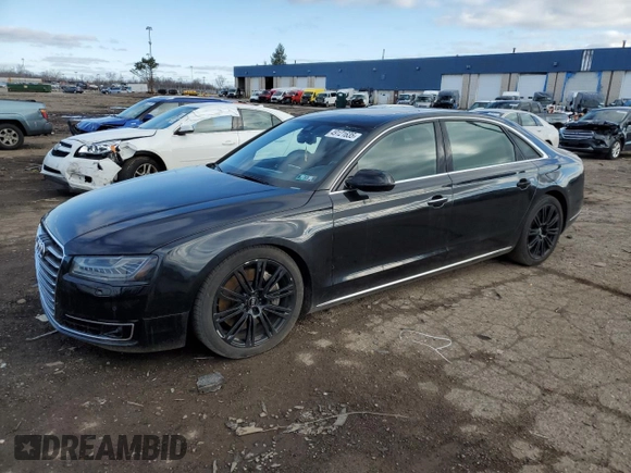 2015 Audi A8 L 4.0T with VIN WAU32AFD3FN036507, listed as a Copart auction lot 49121635 with 77,257 mi miles and Salvage Title. Bid and sale history available at carsss.com. Image 1.