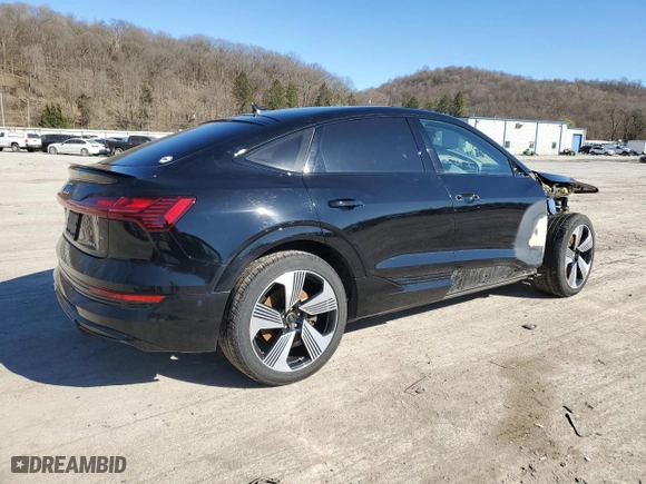 2021 Audi e-tron Sportback Prestige with VIN WA13ABGE8MB020413, listed as a Copart auction lot 48903724 with 29,440 mi miles. Bid and sale history available at carsss.com. Image 3.
