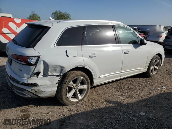 2023 Audi Q7 Premium Plus with VIN WA1LCBF77PD001213, listed as a Copart auction lot 50259205 with 33,072 mi miles and Salvage title. Bid and sale history available at DreamBid. Image 3.