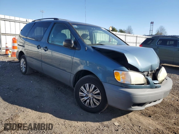 2002 Toyota Sienna LE with VIN 4T3ZF13C82U482524, listed as a Copart auction lot 82845954 with 233,908 mi miles and Salvage Title. Bid and sale history available at carsss.com. Image 4.