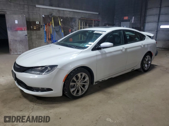 2015 Chrysler 200 S with VIN 1C3CCCBG5FN647722, listed as a Copart auction lot 50693715 with 129,807 mi miles and Salvage Title. Bid and sale history available at DreamBid. Image 1.