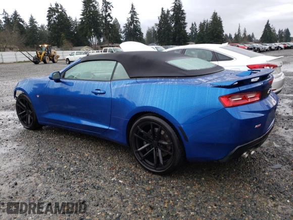 2017 Chevrolet Camaro 2SS with VIN 1G1FH3D76H0130722, listed as a Copart auction lot 87033954 with 35,600 mi miles and Salvage title. Bid and sale history available at DreamBid. Image 2.