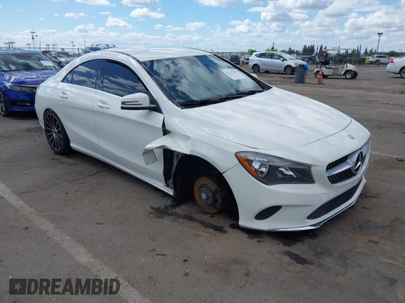 2018 Mercedes-Benz CLA 250 with VIN WDDSJ4EB7JN511447, listed as a IAAI auction lot 42227282 with 110,155 mi miles and . Bid and sale history available at DreamBid. Image 1.