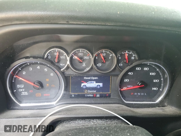 2020 Chevrolet Silverado 1500 LT with VIN 1GCRYDED2LZ161646, listed as a Copart auction lot 54056965 with 174,986 mi miles and Salvage Title. Bid and sale history available at DreamBid. Image 9.
