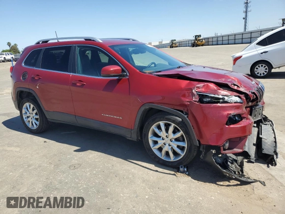 2016 Jeep Cherokee Limited with VIN 1C4PJLDBXGW281885, listed as a Copart auction lot 57126395 with 90,100 mi miles and Salvage title. Bid and sale history available at DreamBid. Image 4.
