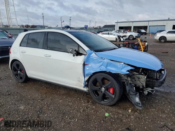 2017 Volkswagen Golf GTI S with VIN 3VW447AU7HM047418, listed as a Copart auction lot 49688035 with 158,034 mi miles and Salvage Title. Bid and sale history available at carsss.com. Image 4.