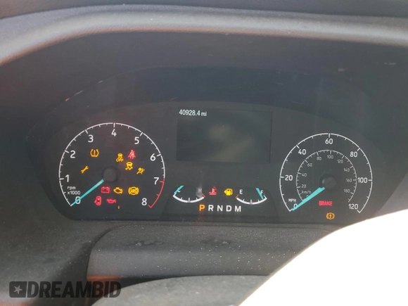 2023 Ford Transit Cargo with VIN 1FTBR1C88PKB19760, listed as a Copart auction lot 49689595 with 40,928 mi miles and Salvage Title. Bid and sale history available at DreamBid. Image 9.