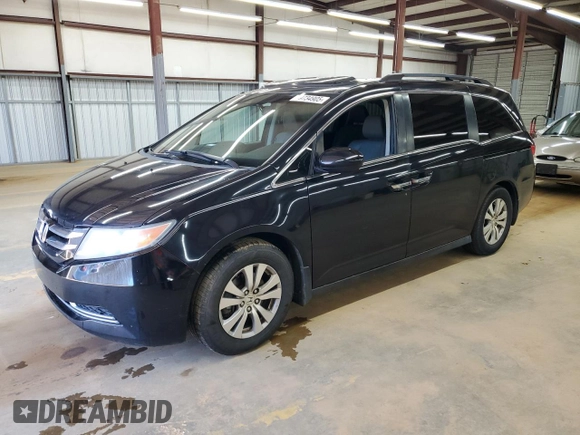 2014 Honda Odyssey EX-L with VIN 5FNRL5H66EB105932, listed as a Copart auction lot 49734905 with 222,723 mi miles and Salvage Title. Bid and sale history available at carsss.com. Image 1.